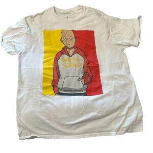 One Punch Man anime white t-shirt size large